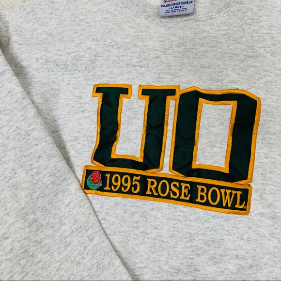 🦆🌹🏈 UO 1995 ROSE BOWL Oregon Ducks Sweatshirt - Picture 3 of 6